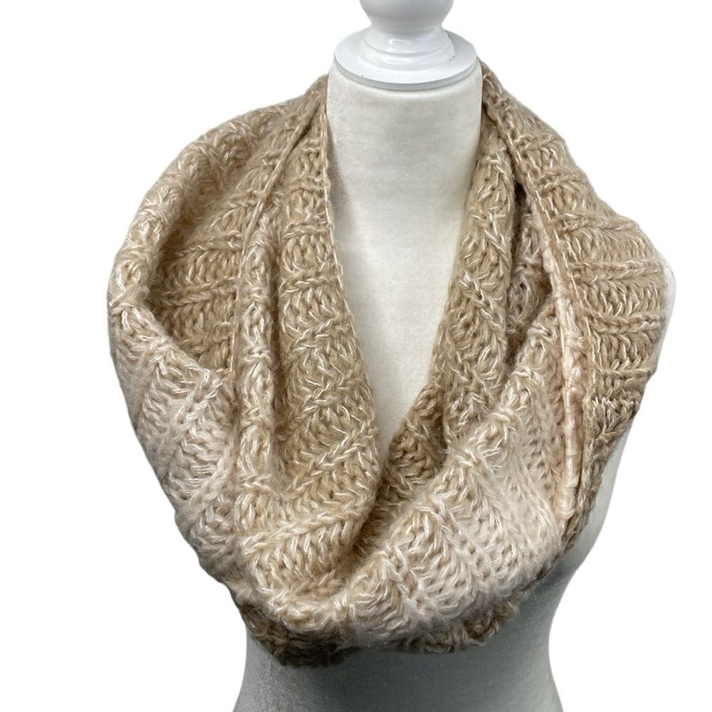 Scarf Chunky Knit Neutral colors infinity warm soft cozy